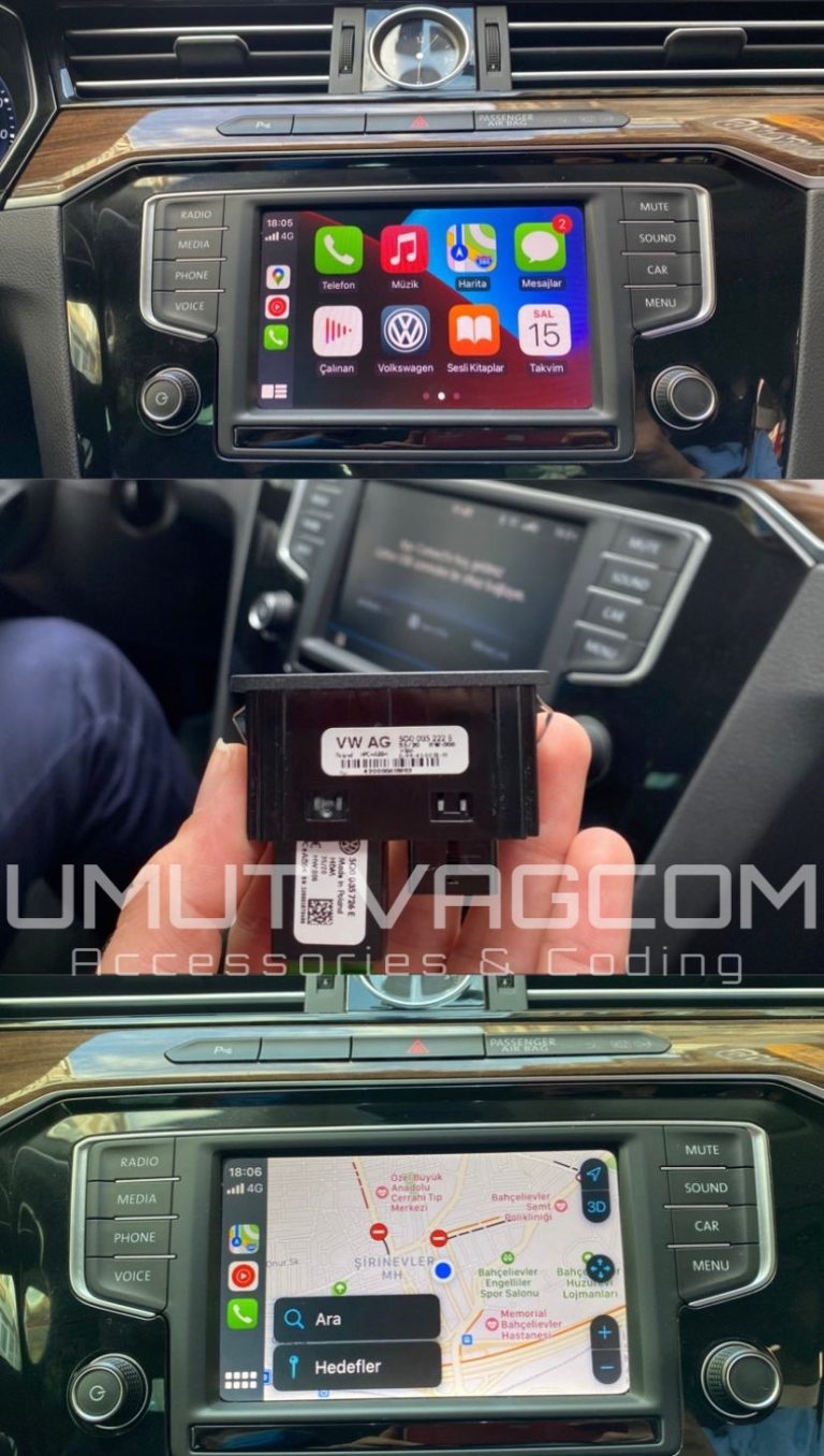 PASSAT CARPLAY - İPHONE DESTEKLİ USB PORTU UYGULAMASI