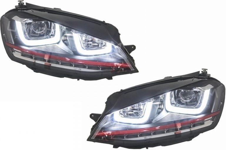 Golf7 U Led Far / Golf7 U Far / Golf 7 R Ledli Far Kırmızı
